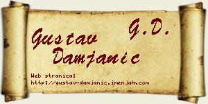 Gustav Damjanić vizit kartica